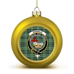ScotsTee Shop Scottish Donald Lord of the Isles Hunting Crest Tartan Christmas Ball Ornament