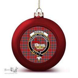 ScotsTee Shop Scottish Donald of Lochmaddy Modern Crest Tartan Christmas Ball Ornament