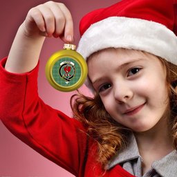ScotsTee Shop Scottish Currie Modern Crest Tartan Christmas Ball Ornament