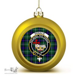 ScotsTee Shop Scottish Donald of the Isles Hunting Modern Crest Tartan Christmas Ball Ornament