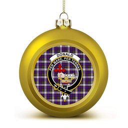 ScotsTee Shop Scottish Donald Dress Modern Crest Tartan Christmas Ball Ornament