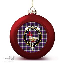 ScotsTee Shop Scottish Donald Dress Modern Crest Tartan Christmas Ball Ornament