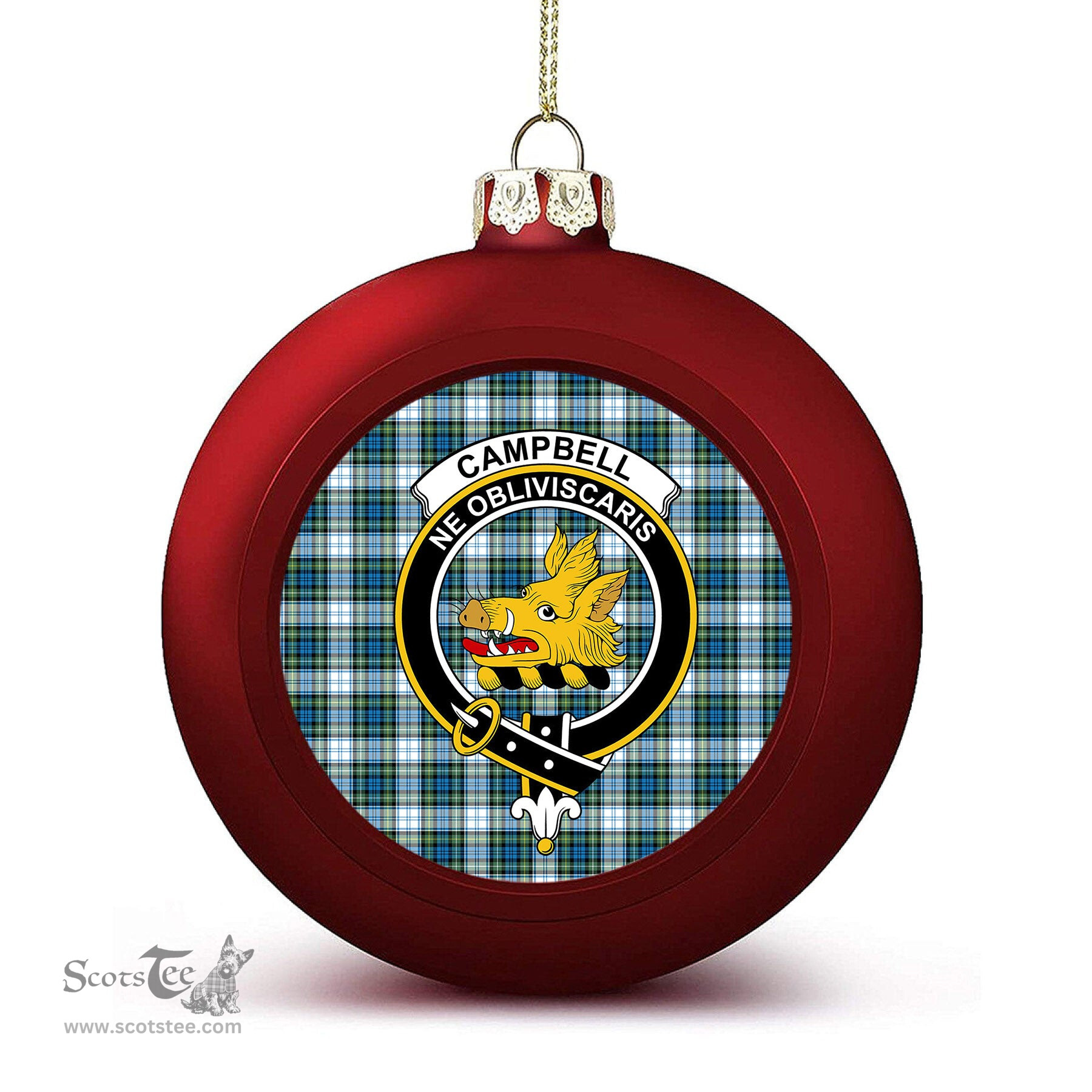 ScotsTee Shop Scottish Campbell Dress Ancient 02 Crest Tartan Christmas Ball Ornament