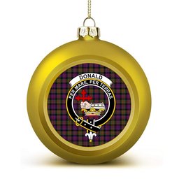 ScotsTee Shop Scottish Donald Modern Crest Tartan Christmas Ball Ornament