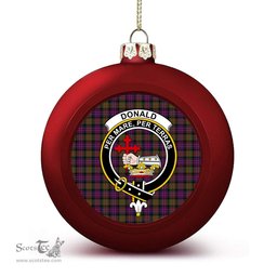 ScotsTee Shop Scottish Donald Modern Crest Tartan Christmas Ball Ornament