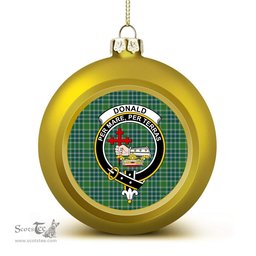 ScotsTee Shop Scottish Donald Lord of the Isles Hunting Ancient Crest Tartan Christmas Ball Ornament