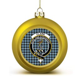 ScotsTee Shop Scottish Clark Ancient Crest Tartan Christmas Ball Ornament