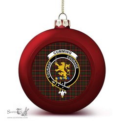 ScotsTee Shop Scottish Cumming 1850 Crest Tartan Christmas Ball Ornament