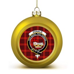 ScotsTee Shop Scottish Donald of Ardnamurchan Modern Crest Tartan Christmas Ball Ornament