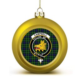 ScotsTee Shop Scottish Campbell of Breadalbane 2 Crest Tartan Christmas Ball Ornament