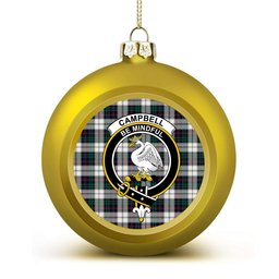 ScotsTee Shop Scottish Campbell of Cawdor Dress Modern Crest Tartan Christmas Ball Ornament