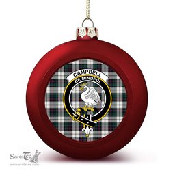 ScotsTee Shop Scottish Campbell of Cawdor Dress Modern Crest Tartan Christmas Ball Ornament