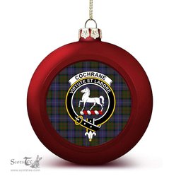 ScotsTee Shop Scottish Cochrane 1984 Crest Tartan Christmas Ball Ornament