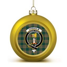 ScotsTee Shop Scottish Chisholm Colonial Crest Tartan Christmas Ball Ornament