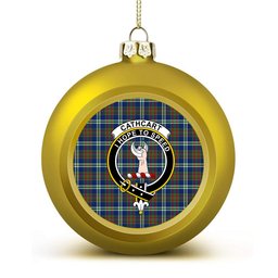 ScotsTee Shop Scottish Cathcart Modern Crest Tartan Christmas Ball Ornament