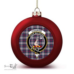 ScotsTee Shop Scottish Cooper Dress Dalgliesh 1 Crest Tartan Christmas Ball Ornament