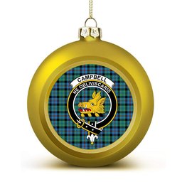 ScotsTee Shop Scottish Campbel of Cawdor Ancient Crest Tartan Christmas Ball Ornament