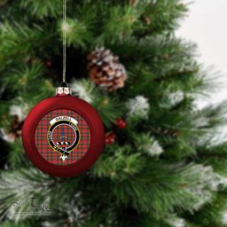 ScotsTee Shop Scottish Dalzell SC Crest Tartan Christmas Ball Ornament