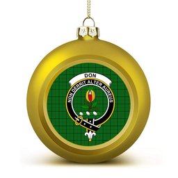ScotsTee Shop Scottish Don (Tribe-of-Mar) Crest Tartan Christmas Ball Ornament