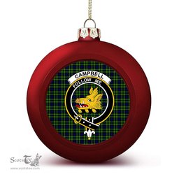 ScotsTee Shop Scottish Campbell of Breadalbane Modern Crest Tartan Christmas Ball Ornament