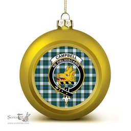 ScotsTee Shop Scottish Campbell Dress Crest Tartan Christmas Ball Ornament