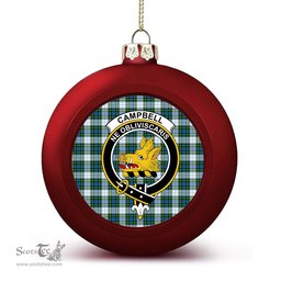 ScotsTee Shop Scottish Campbell Dress Crest Tartan Christmas Ball Ornament
