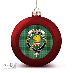 ScotsTee Shop Scottish Foster Hunting Modern Crest Tartan Christmas Ball Ornament