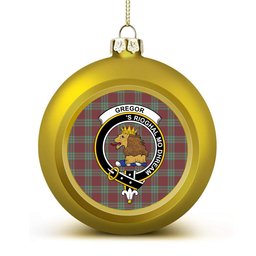 ScotsTee Shop Scottish Gregor Hunting Ancient Crest Tartan Christmas Ball Ornament
