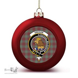 ScotsTee Shop Scottish Gregor Hunting Ancient Crest Tartan Christmas Ball Ornament