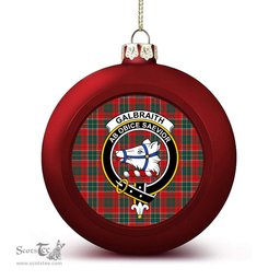 ScotsTee Shop Scottish Galbraith USA Modern Crest Tartan Christmas Ball Ornament