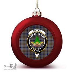 ScotsTee Shop Scottish Gayre Hunting Crest Tartan Christmas Ball Ornament