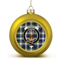 ScotsTee Shop Scottish Gordon Dress Modern Crest Tartan Christmas Ball Ornament