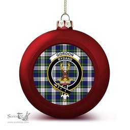ScotsTee Shop Scottish Gordon Dress Modern Crest Tartan Christmas Ball Ornament