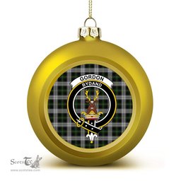 ScotsTee Shop Scottish Gordon Dress MacGregor-Hastie Crest Tartan Christmas Ball Ornament