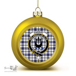 ScotsTee Shop Scottish Hannay Modern Crest Tartan Christmas Ball Ornament