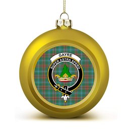 ScotsTee Shop Scottish Gayre Ancient Crest Tartan Christmas Ball Ornament