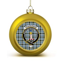 ScotsTee Shop Scottish Henderson Dress Crest Tartan Christmas Ball Ornament