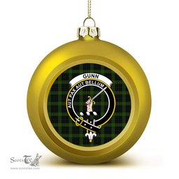 ScotsTee Shop Scottish Gunn Logan Crest Tartan Christmas Ball Ornament