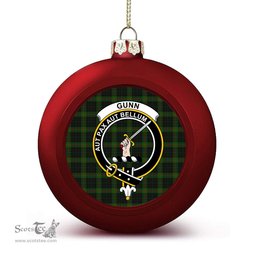 ScotsTee Shop Scottish Gunn Logan Crest Tartan Christmas Ball Ornament