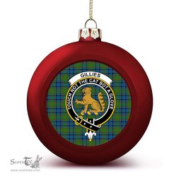 ScotsTee Shop Scottish Gillies 2 Crest Tartan Christmas Ball Ornament