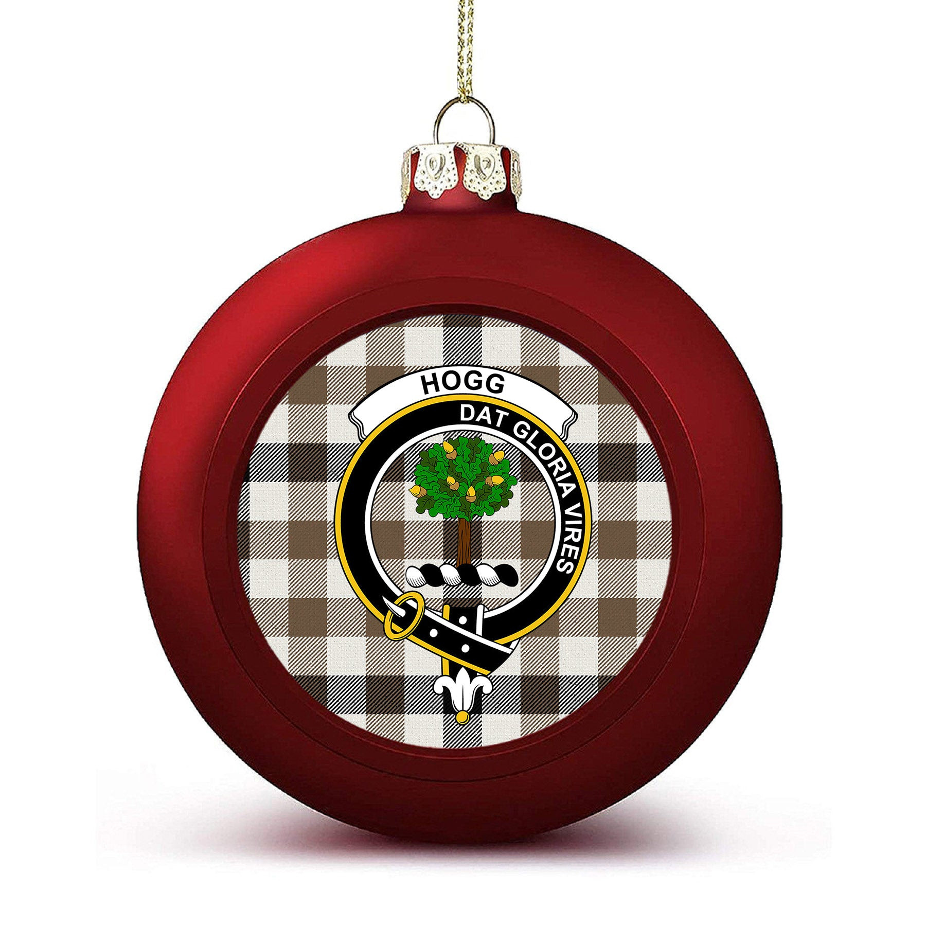 ScotsTee Shop Scottish Hogg Ancient Crest Tartan Christmas Ball Ornament