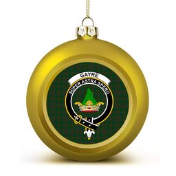 ScotsTee Shop Scottish Gayre Bodyguard Crest Tartan Christmas Ball Ornament