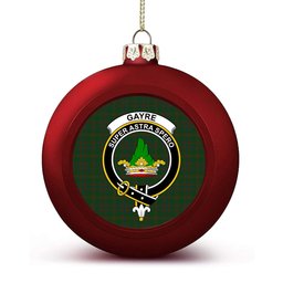ScotsTee Shop Scottish Gayre Bodyguard Crest Tartan Christmas Ball Ornament