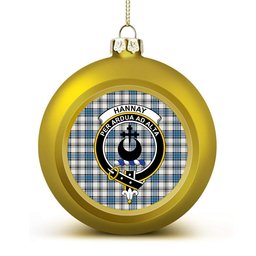 ScotsTee Shop Scottish Hannay Ancient Crest Tartan Christmas Ball Ornament