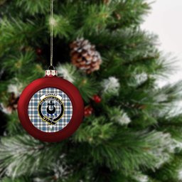 ScotsTee Shop Scottish Hannay Ancient Crest Tartan Christmas Ball Ornament