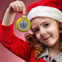 ScotsTee Shop Scottish Hannay Ancient Crest Tartan Christmas Ball Ornament
