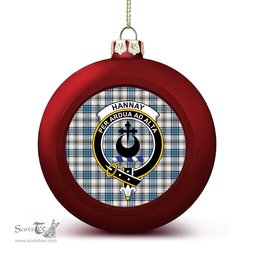 ScotsTee Shop Scottish Hannay Ancient Crest Tartan Christmas Ball Ornament