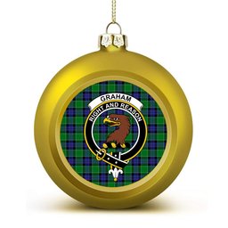 ScotsTee Shop Scottish Graham of Menteith Modern Crest Tartan Christmas Ball Ornament