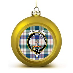 ScotsTee Shop Scottish Guthrie Dress Modern Crest Tartan Christmas Ball Ornament
