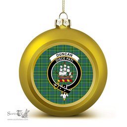 ScotsTee Shop Scottish Duncan Ancient Clan Crest Tartan Christmas Ball Ornament